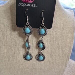 Desertscape Dweller blue earrings. NWT